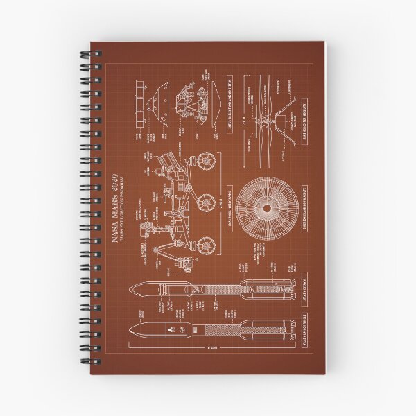 Item preview, NASA Mars 2020. Perseverance and Ingenuity (Blueprint - Caramel) designed and sold by BGALAXY.