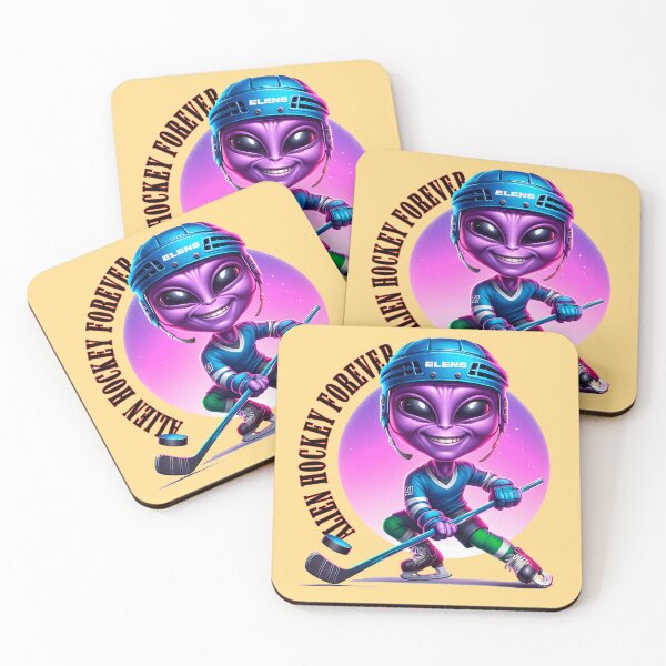 Artikelvorschau, Alien Hockey Forever - Alien-Cartoon entworfen und verkauft von Second Draft Visuals.
