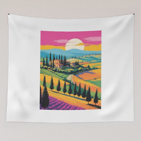 Item preview, Tuscany, Italy, design in pop art style designed and sold by CreativeSparkzz.