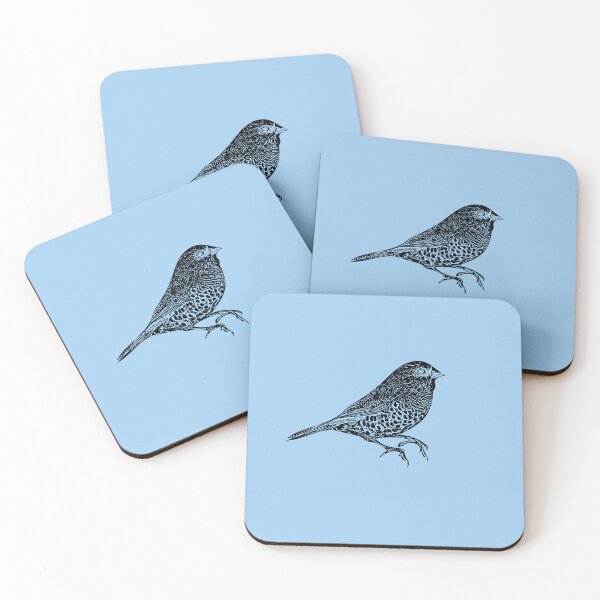 Item preview, Red-eared Firetail Black Design  designed and sold by designsasstultd.