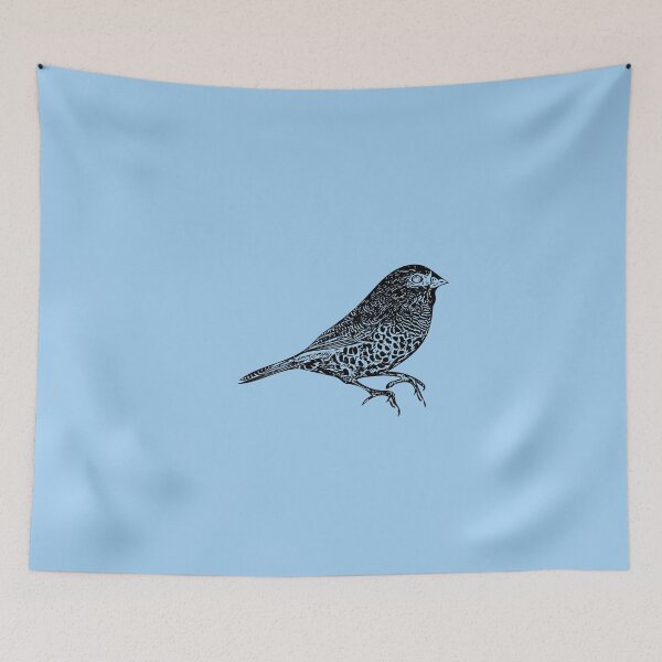 Item preview, Red-eared Firetail Black Design  designed and sold by designsasstultd.
