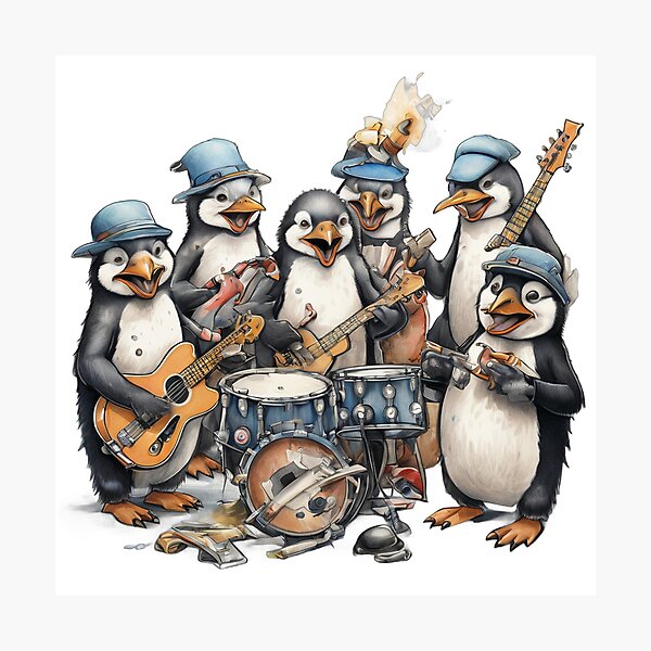 Item preview, pinguinos musicales designed and sold by redmoon64.