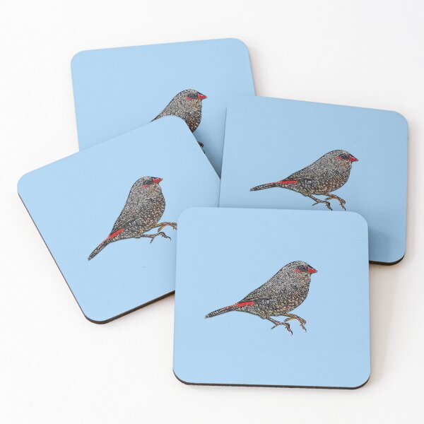 Item preview, Red-eared Firetail Black Alternate Design  designed and sold by designsasstultd.