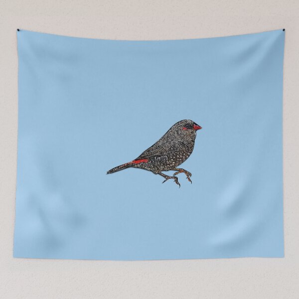 Item preview, Red-eared Firetail Black Alternate Design  designed and sold by designsasstultd.