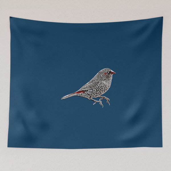 Item preview, Red-eared Firetail White Alternate Design  designed and sold by designsasstultd.