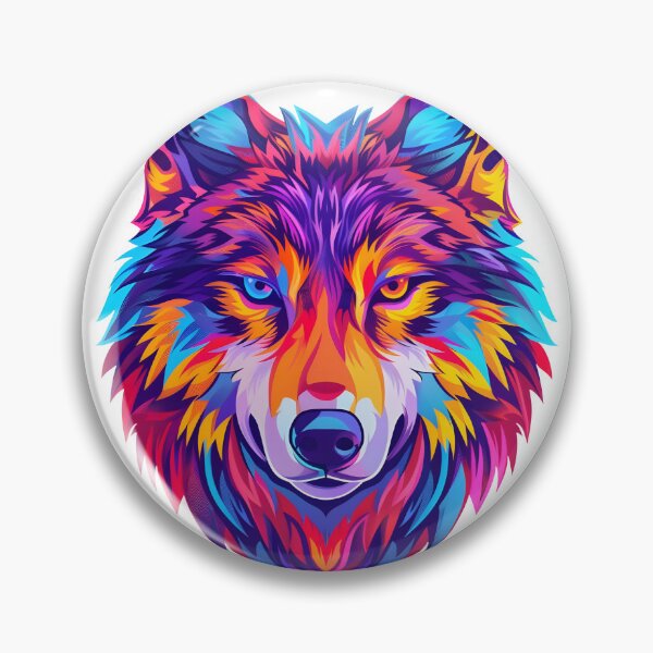 Item preview, Modern multicolor wolf design designed and sold by marco2r.
