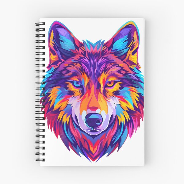 Item preview, Modern multicolor wolf design designed and sold by marco2r.