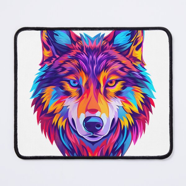Item preview, Modern multicolor wolf design designed and sold by marco2r.