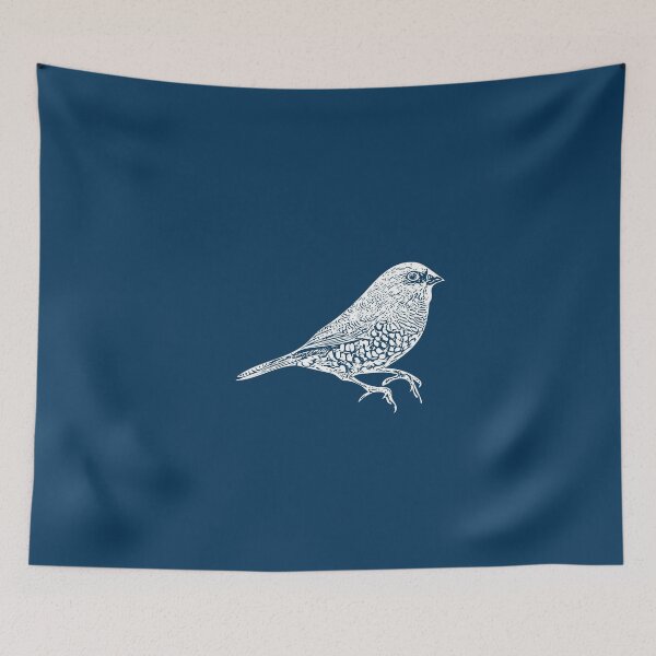 Item preview, Red-eared Firetail White Design  designed and sold by designsasstultd.