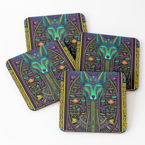 Item preview, Abstract Ancient Egyptian Art Anubis designed and sold by TheDarkWardrobe.