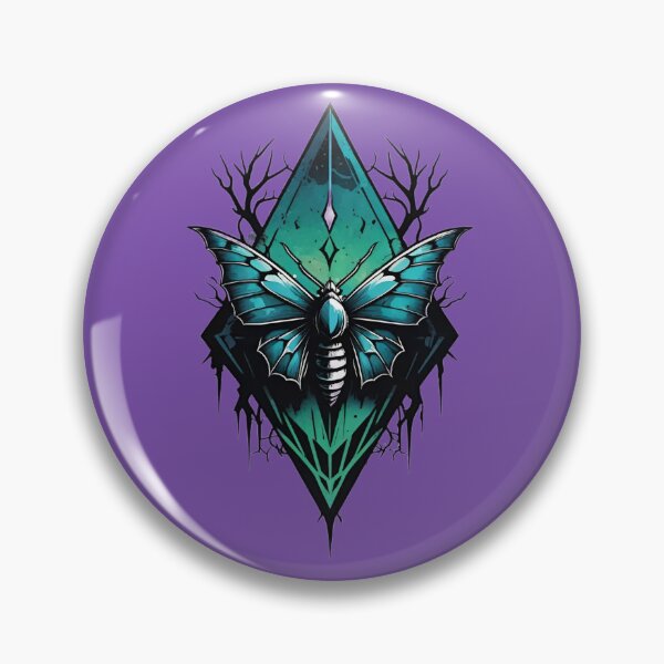 Item preview, Blue Mystic Diamond Moth | Dark Gothic Insect Art designed and sold by DopeStick.