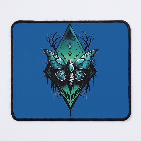 Item preview, Blue Mystic Diamond Moth | Dark Gothic Insect Art designed and sold by DopeStick.