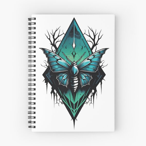 Item preview, Blue Mystic Diamond Moth | Dark Gothic Insect Art designed and sold by DopeStick.