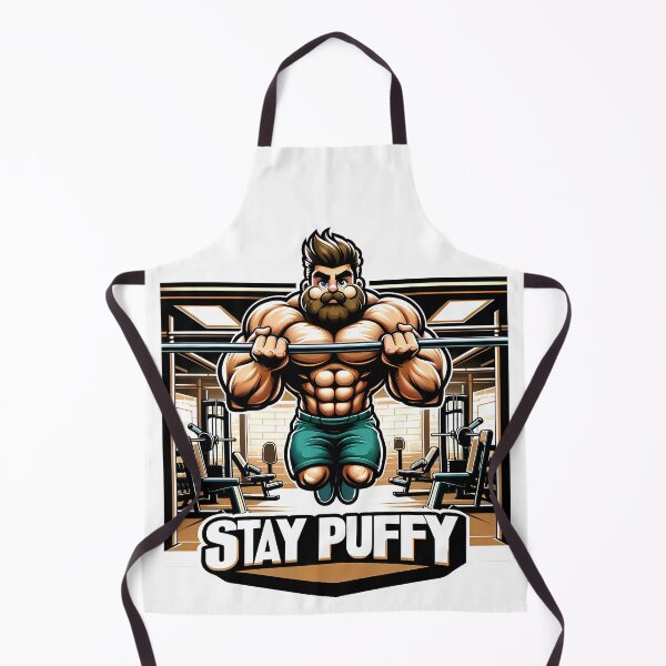 Item preview, Stay Puffy Pull-Up Beast Cartoon Gym Design designed and sold by NovaGenArt.