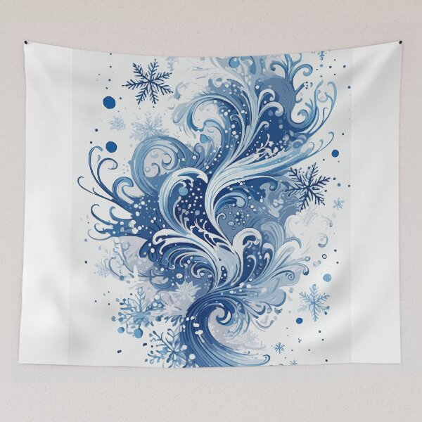 Item preview, Frozen Fury: Abstract Blizzard Art designed and sold by bb-15artstudio.