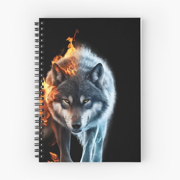 Item preview, Captivating Wolf in Fire and Ice Design designed and sold by DZ-Merch.