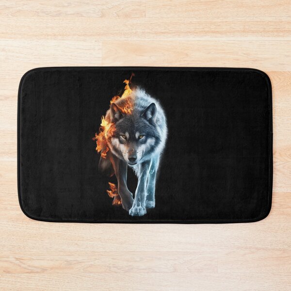 Item preview, Captivating Wolf in Fire and Ice Design designed and sold by DZ-Merch.