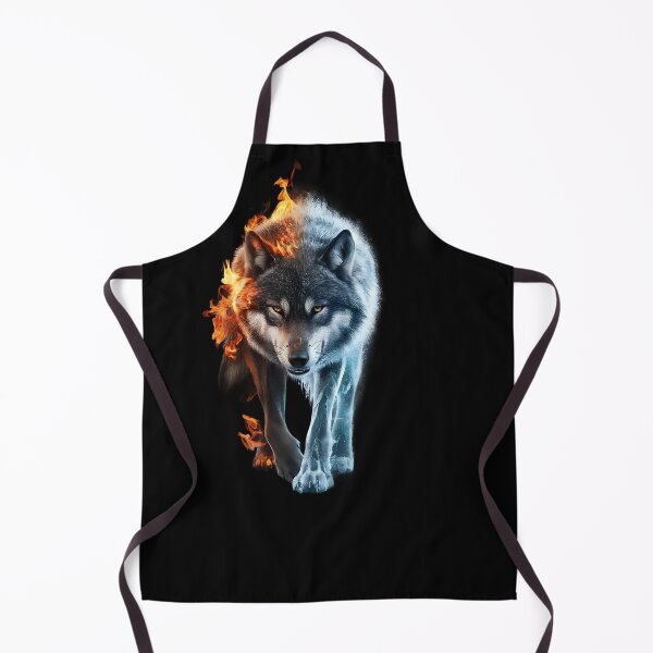 Item preview, Captivating Wolf in Fire and Ice Design designed and sold by DZ-Merch.