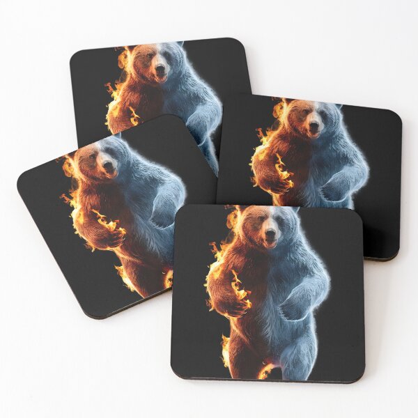 Item preview, Bear with Fire and Ice designed and sold by DZ-Merch.