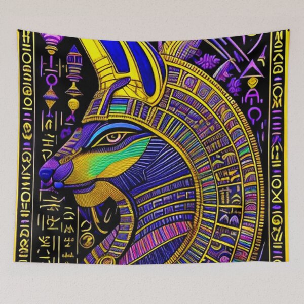 Item preview, Abstract Ancient Egyptian Art Anubis designed and sold by TheDarkWardrobe.