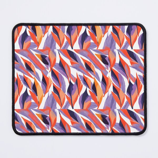 Item preview, blue and orange floral leaf watercolor patterns designed and sold by AKRE R.