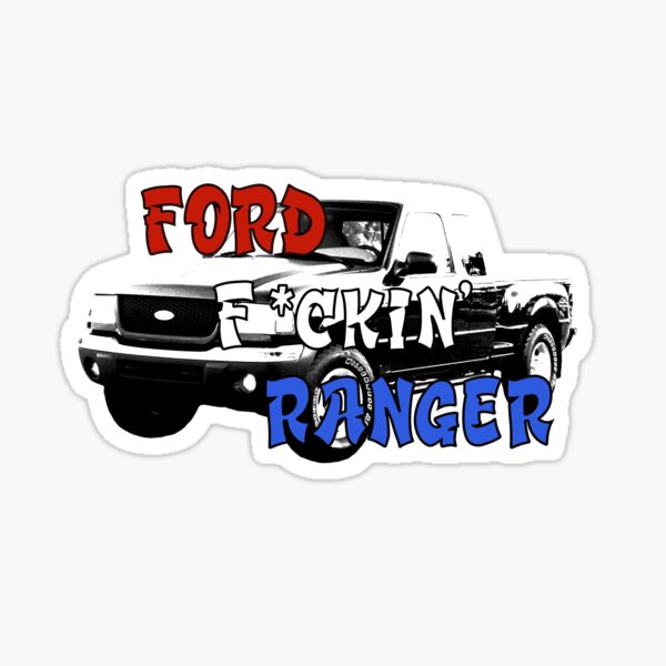 Vista previa del artículo con la obra «Ford Ranger rojo, blanco y azul», diseñado y vendido por Taylorrrz.