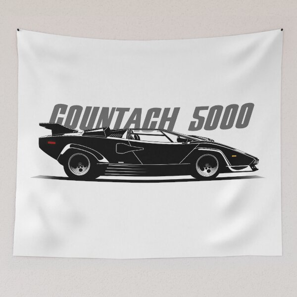 Item preview, Lamborghini Countach 5000 Side illustration designed and sold by blackdogshop.