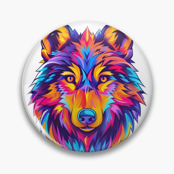 Item preview, wolf of various intense colors designed and sold by marco2r.