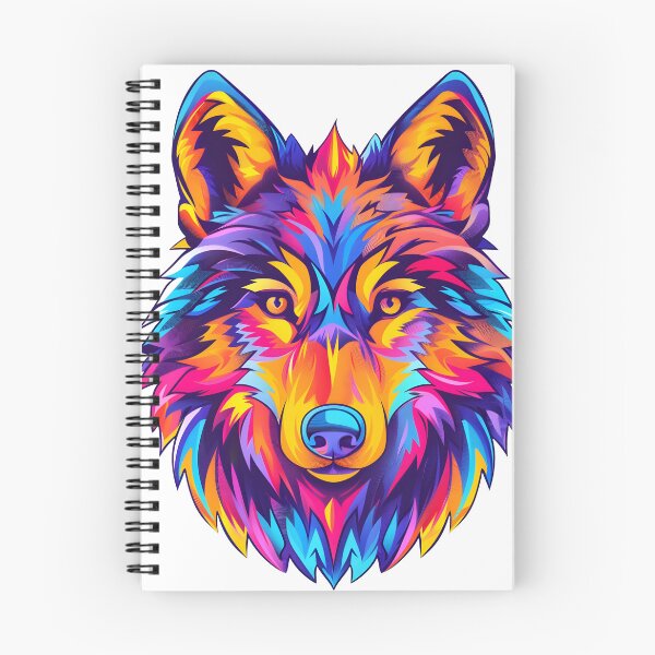 Item preview, wolf of various intense colors designed and sold by marco2r.