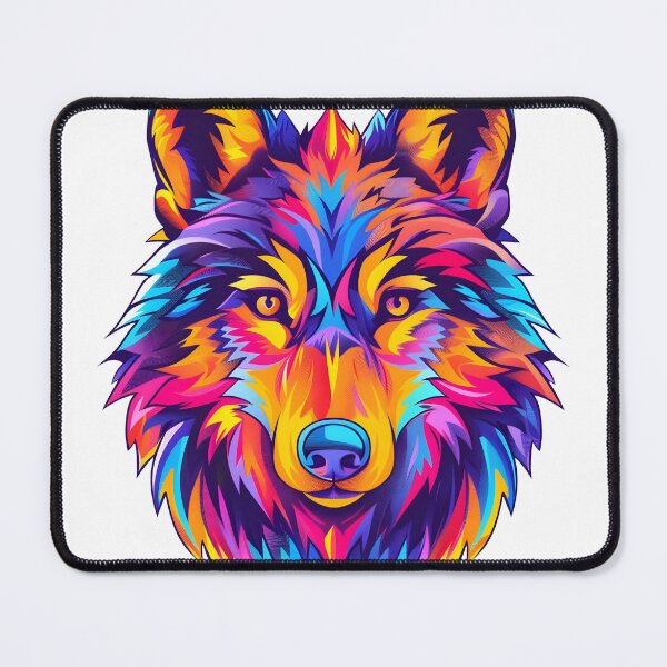 Item preview, wolf of various intense colors designed and sold by marco2r.