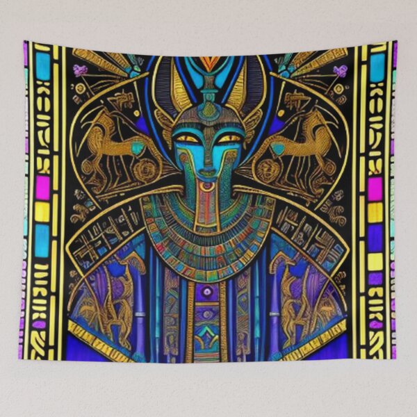Item preview, Abstract Ancient Egyptian Art Anubis designed and sold by TheDarkWardrobe.