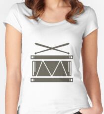 Drum illustartion Women's Fitted Scoop T-Shirt