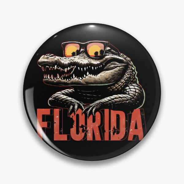 Item preview, Travel Florida Funny Alligator in Sunglasses designed and sold by TomFrontierArt.