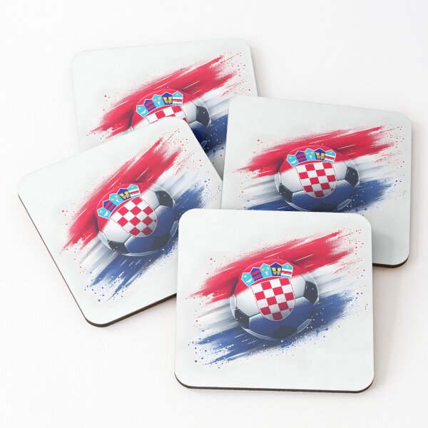 Item preview, Croatian flag in football design designed and sold by Sascha-Heiko.