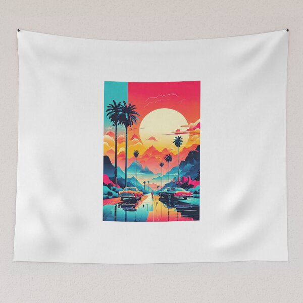 Item preview, tropical landscape with cars designed and sold by redmoon64.