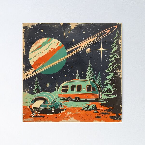 Item preview, Space Camping Retro designed and sold by SCrawf.