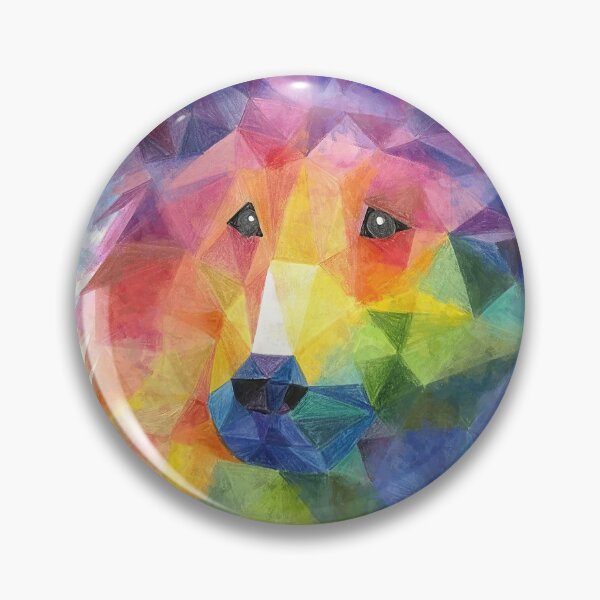 Item preview, Multicolor Rainbow PolyArt Rough Collie designed and sold by Melissa Thereliz.