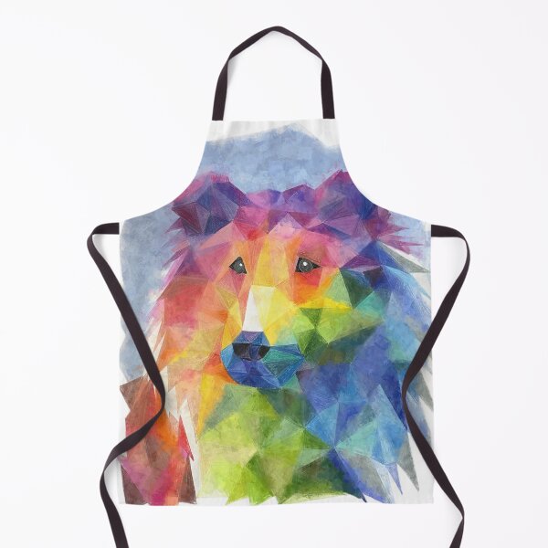 Item preview, Multicolor Rainbow PolyArt Rough Collie designed and sold by Melissa Thereliz.