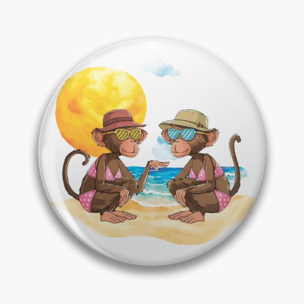 Item preview, Monkeys in bikinis on the beach designed and sold by MagelliShop.