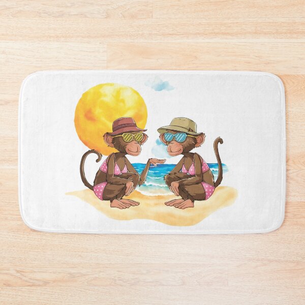 Item preview, Monkeys in bikinis on the beach designed and sold by MagelliShop.