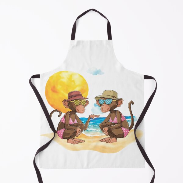 Item preview, Monkeys in bikinis on the beach designed and sold by MagelliShop.