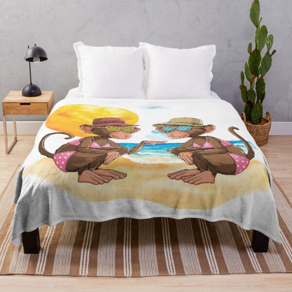 Item preview, Monkeys in bikinis on the beach designed and sold by MagelliShop.