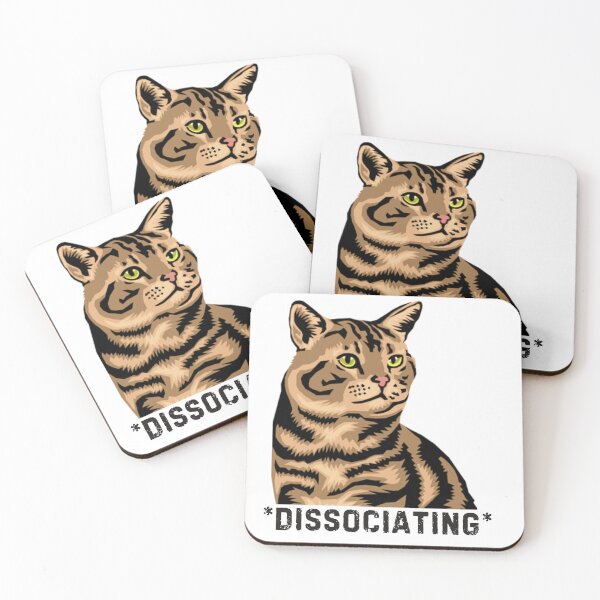Item preview, Dissociating Cute Cat designed and sold by Idontwannaknow.