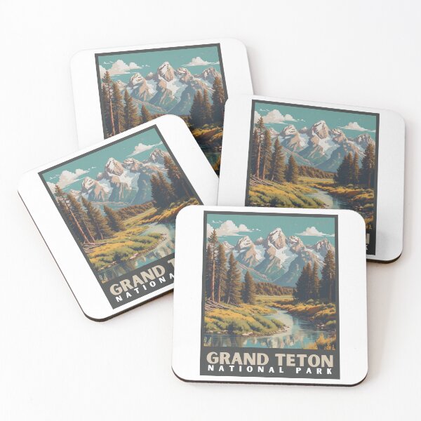 Artikelvorschau, Vintage Grand Teton Nationalpark entworfen und verkauft von SantisLab.