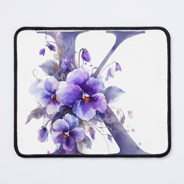 VIOLETS LETTER K Mouse Pad