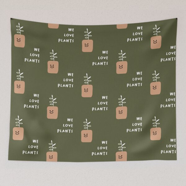 Item preview, We Love Plants | Cute Plant Pot Illustration designed and sold by RM-Journey.