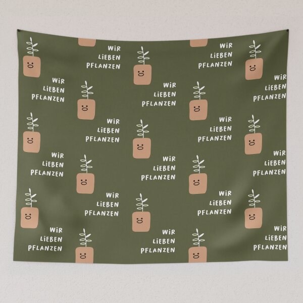 Item preview, Wir lieben Pflanzen | Cute Plant Pot Illustration designed and sold by RM-Journey.