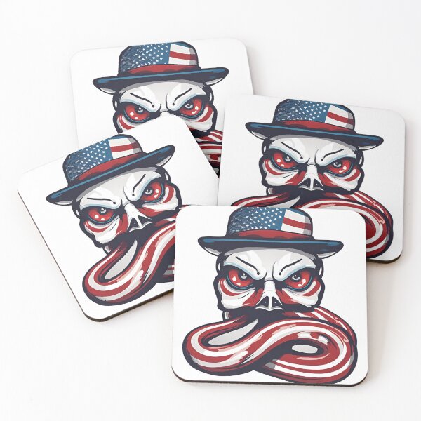 Item preview, USA angry snake t-shirt, AI art  designed and sold by Qaizo.