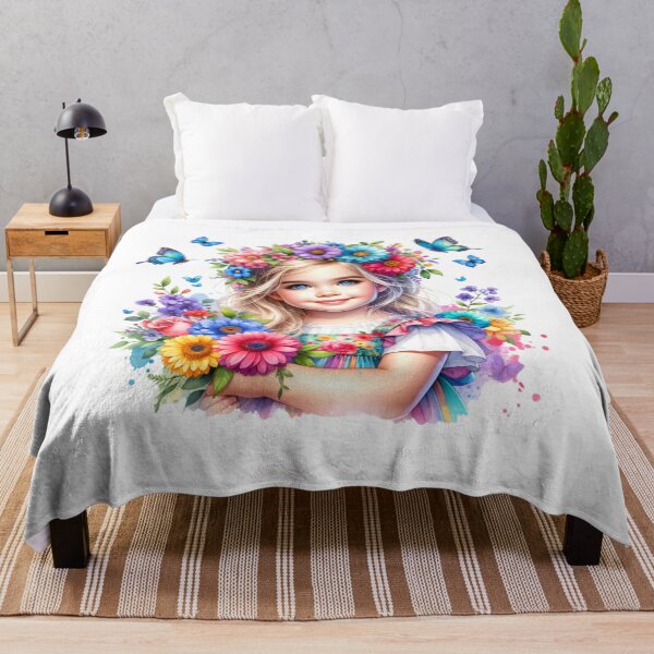 Item preview, Girl with flowers designed and sold by warrior4print.