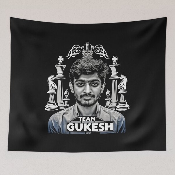 Item preview, Team Dommaraju Gukesh, world chess championship designed and sold by SvarunPogani.